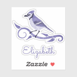 Blue Jay Name Vinyl Stickers Aufkleber