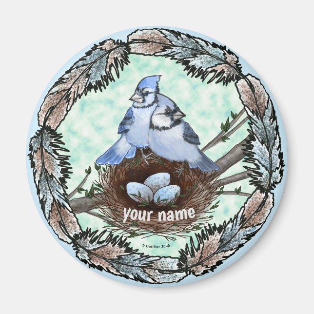 Blue Jay Nest Magnet (Vorne)