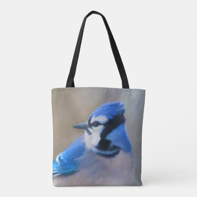 Blue Jay Painting - Original Bird Art (Rückseite)