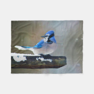 Blue Jay Painting - Original Bird Art Fleecedecke