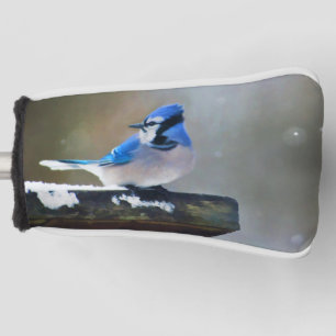 Blue Jay Painting - Original Bird Art Golf Headcover