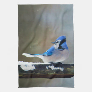 Blue Jay Painting - Original Bird Art Handtuch