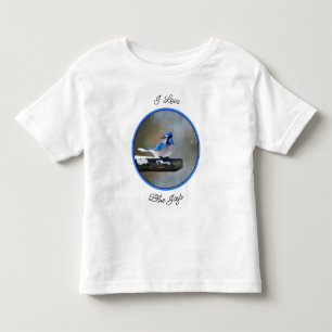 Blue Jay Painting - Original Bird Art Kleinkind T-shirt