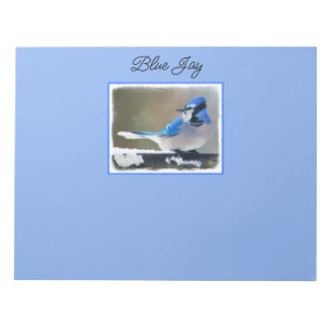Blue Jay Painting - Original Bird Art Notizblock