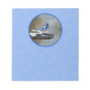 Blue Jay Painting - Original Bird Art Notizblock