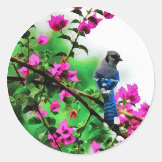 Blue Jay Runder Aufkleber