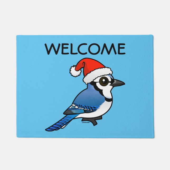 Blue Jay Santa Fußmatte (Vorderseite)