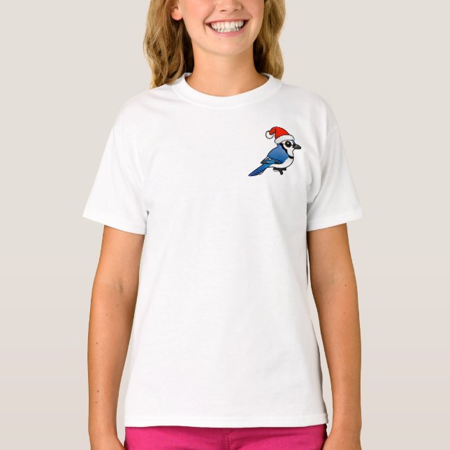 Blue Jay Santa T-Shirt (Vorderseite)