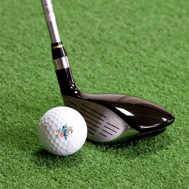 Blue Jay Spring Blumen Golfball (Von Creator hochgeladen)