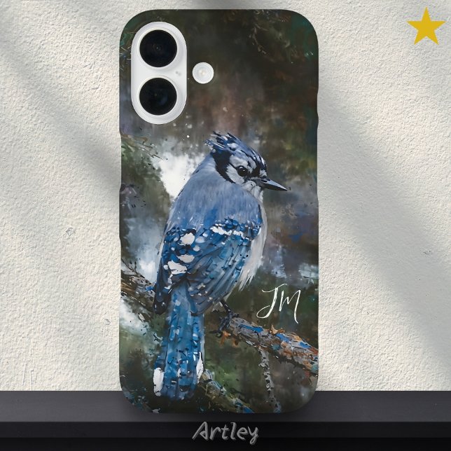 Blue Jay Vogelbeobachtung Bird Painting Individuel Case-Mate iPhone Hülle (Von Creator hochgeladen)
