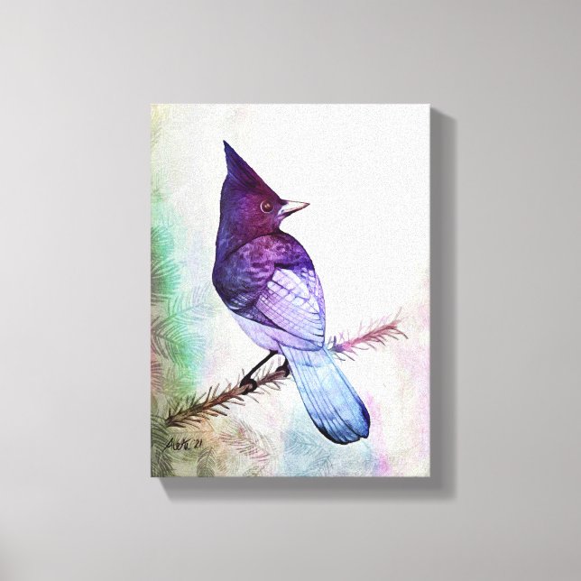 Blue Jay von Aleta Leinwanddruck (Vorderseite)