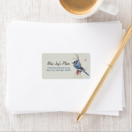 Blue Jay Watercolor Art Return Address Label Adressaufkleber
