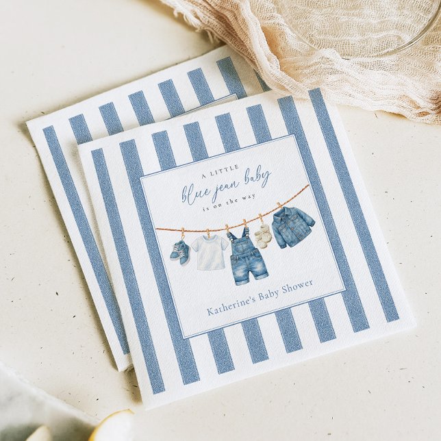 Blue Jean Baby Baby Shower  Serviette (Von Creator hochgeladen)