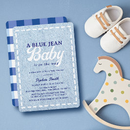 Blue Jean Baby Boy Baby Shower Einladung