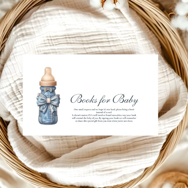 Blue Jean Baby Denim Baby Shower Books for Baby Begleitkarte (Von Creator hochgeladen)