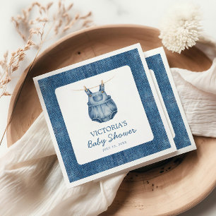 Blue Jean Baby Denim Baby Shower Serviette