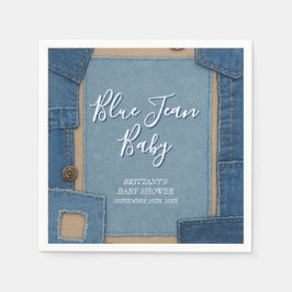 Blue Jean Baby Denim Baby Shower Serviette