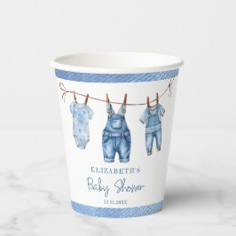 Blue Jean Baby Denim Boy Baby Shower Pappbecher