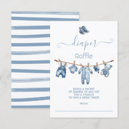 Blue Jean Baby Denim Diaper Raffle Einladung
