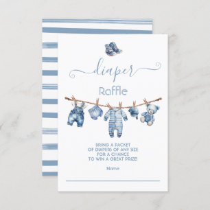 Blue Jean Baby Denim Diaper Raffle Einladung