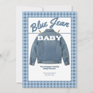Blue Jean Baby - Denim-Einladung zur Babyparty Einladung