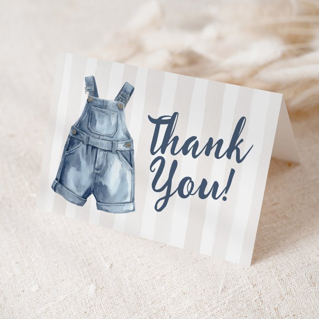 Blue Jean Baby Shower Blank Thank You Card Dankeskarte (Von Creator hochgeladen)
