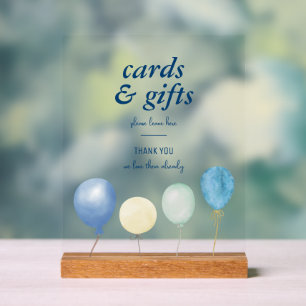 Blue Jean Baby Shower   Denim Cards & Gifts Table Acrylschild