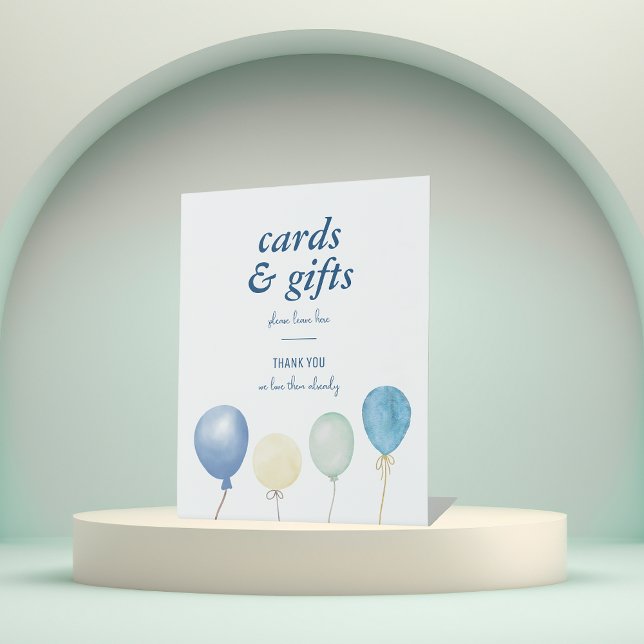 Blue Jean Baby Shower | Denim Cards & Gifts Table Sockelschild (Von Creator hochgeladen)