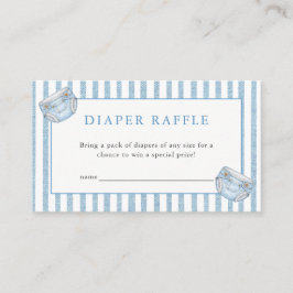 Blue Jean Baby Shower Denim Diaper Raffle Begleitkarte