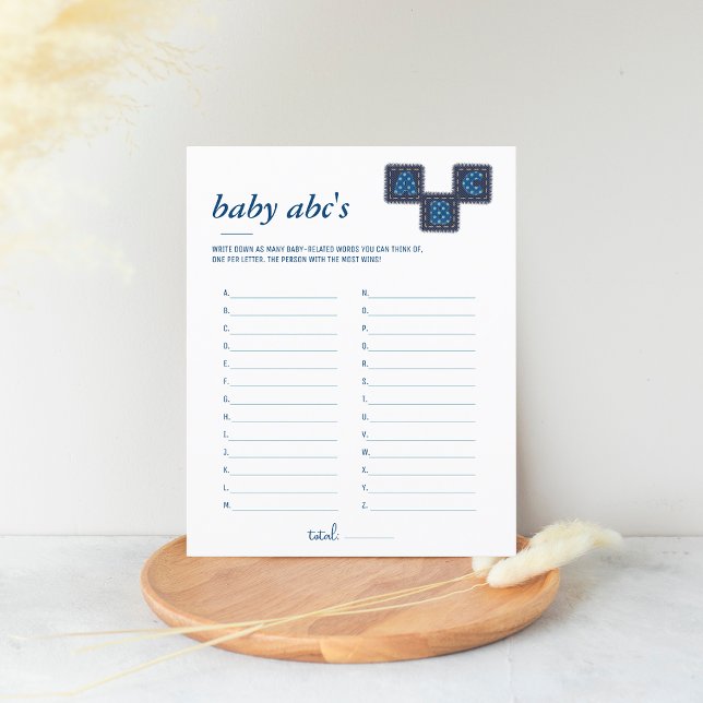 Blue Jean Baby Shower Game | Baby ABCs (Von Creator hochgeladen)