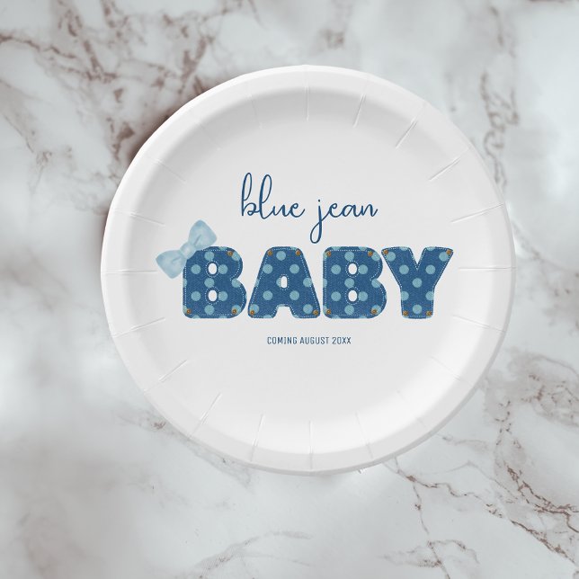 Blue Jean Baby Showware | Denim Party Pappteller (Von Creator hochgeladen)