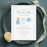 Blue Jean Baby Teddy Bär Baby Shower