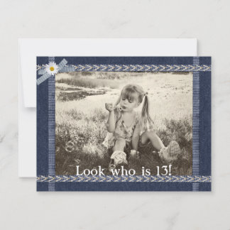 Blue Jean Birthday Invite Einladung