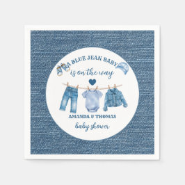 Blue Jean Boy Baby Shower Serviette