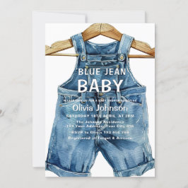 Blue Jean Boy Western Baby Shower Einladung