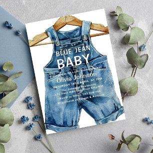 Blue Jean Boy Western Baby Shower Einladung