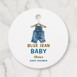 Blue Jean Boy Western Baby Shower Geschenkanhänger