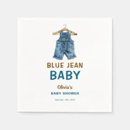 Blue Jean Boy Western Baby Shower Serviette