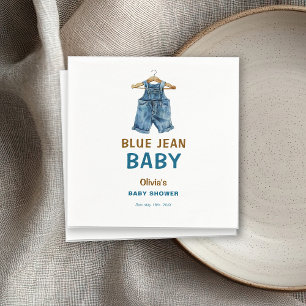 Blue Jean Boy Western Baby Shower Serviette