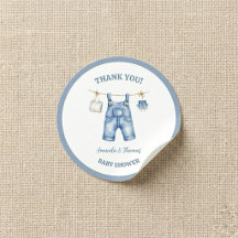Blue Jean Denim Baby Shower Vielen Dank