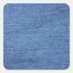Blue Jean Denim Background Quadratischer Aufkleber