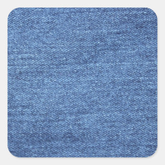 Blue Jean Denim Background Quadratischer Aufkleber