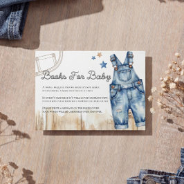 Blue Jean Denim Books for Baby Card Begleitkarte