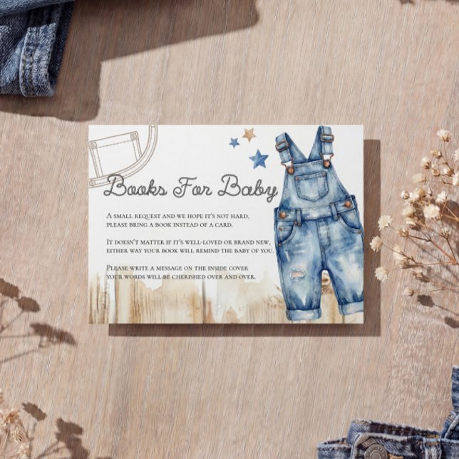Blue Jean Denim Books for Baby Card Begleitkarte (Von Creator hochgeladen)