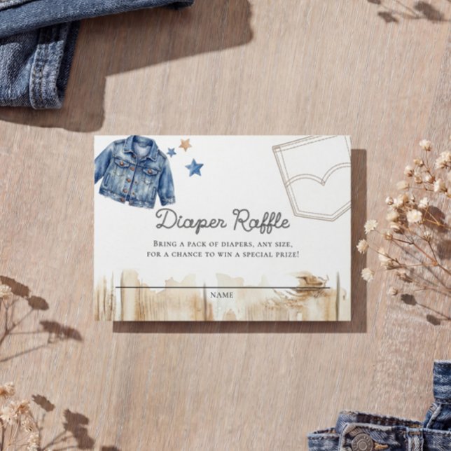 Blue Jean Denim Windel Raffle  Begleitkarte (Von Creator hochgeladen)