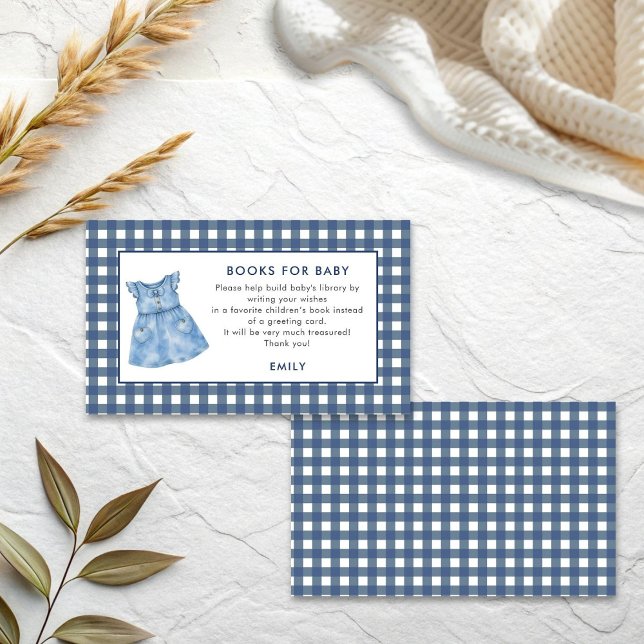 Blue Jean Dress Gingham Girl Books For Baby Begleitkarte (Von Creator hochgeladen)