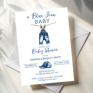 Blue Jean Es ist eine Baby-Dusche Einladung