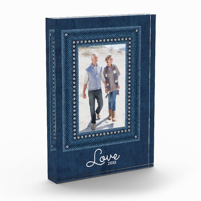 Blue Jean Frame Familie Fotoblock (Links)