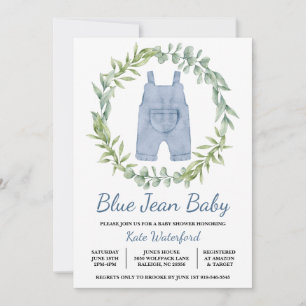 Blue Jean generelle Denim Baby Dusche Einladung