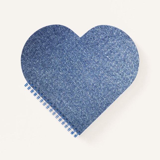 Blue Jean Heart Notebook Notizbuch (Vorderseite)